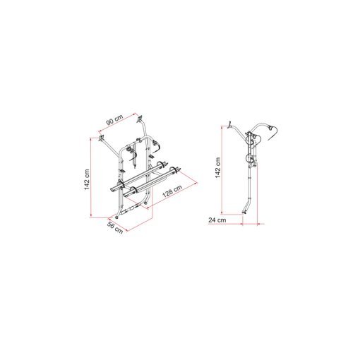 Carry bike for VW T6/T6.1 - silver