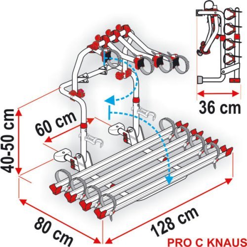 Rear carrier Carry Bike ProC Knaus for 2 bicycles
