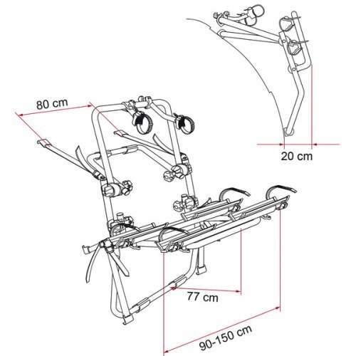 Alu rear carrier Carry Bike for 2 bicycles