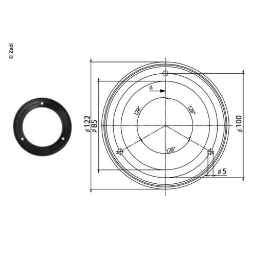 Rubber seal for 123x84mm filter, black
