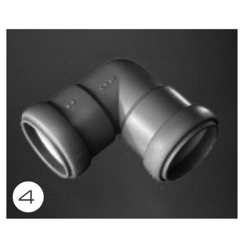 Sewage pipe system 28 mm with rubber seal