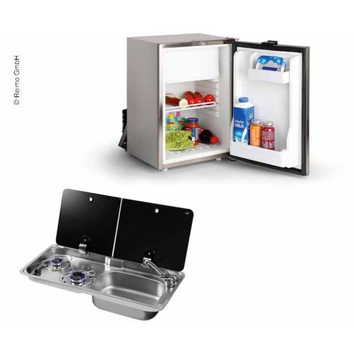Camper van set 50 KC - stove-sink combination &amp; built-in fridge